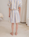 BASERANGE French-made organic cotton striped shorts (BAS-SHST-PO-SU25-MARTINIQUE STRIPE)